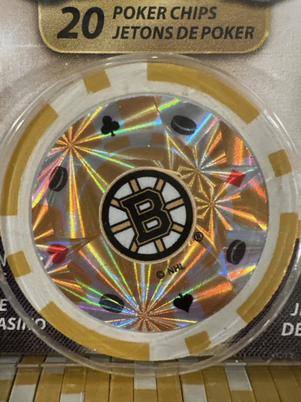 BOSTON BRUINS NHL Gold Edition Casino Style 20 Piece 11.5 G Poker Chip Set NEW!